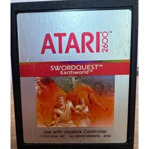 Vintage Atari 2600 Swordquest Earthworld 1982